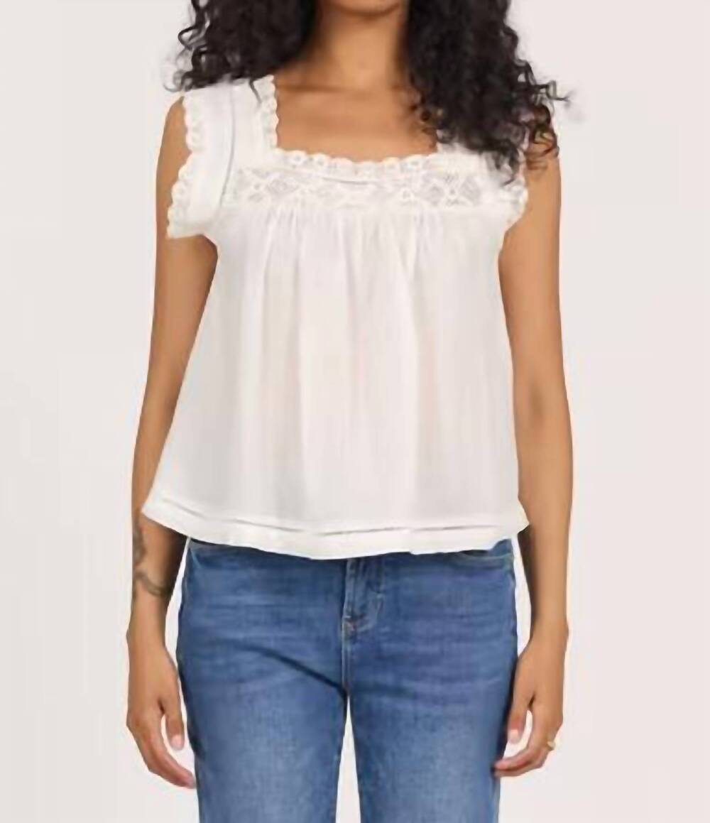 NEW DEAR JOHN DENIM una tank top in white
